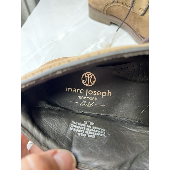 Marc Joseph New York Men Suede Leather Gold Collection Dress Ankle Boot 8.5